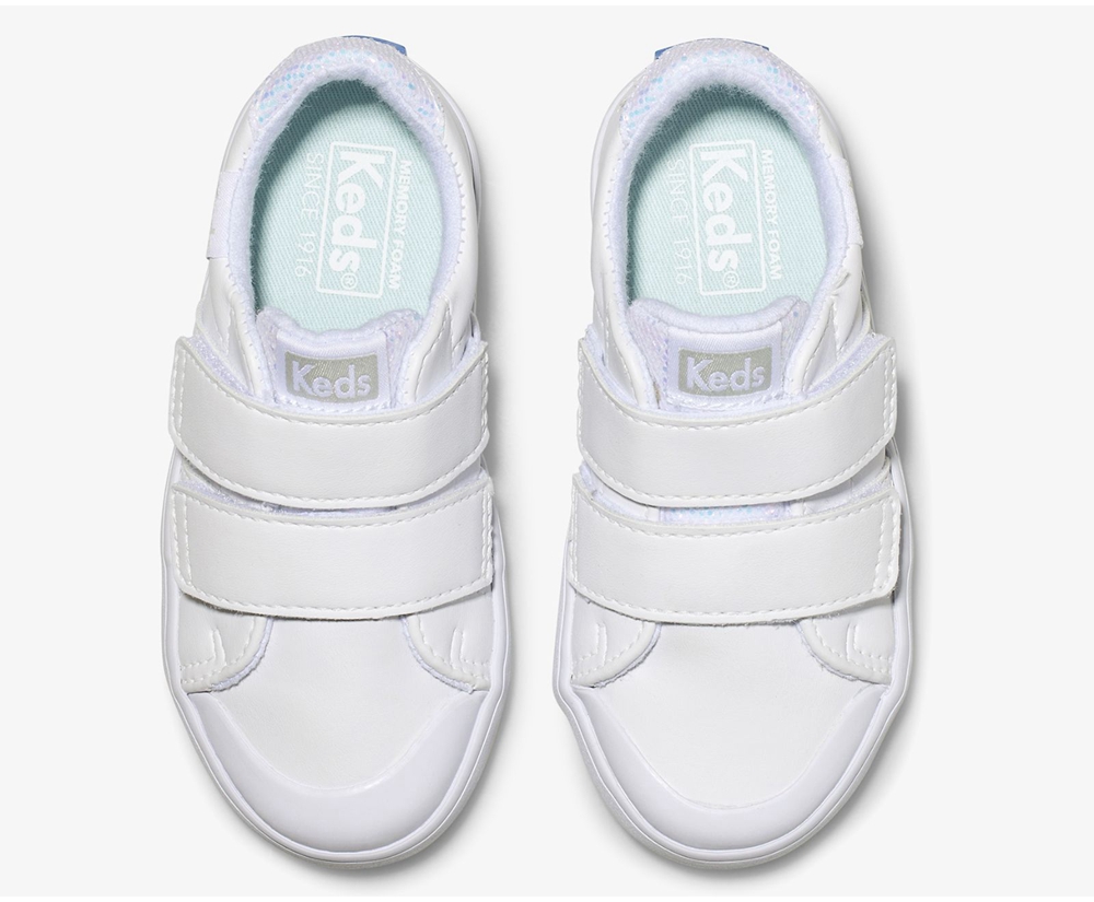 Keds Slip Ons White - Courtney - Kids XPLVZR-394